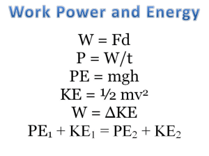 Work/Energy/Power Powerpoint