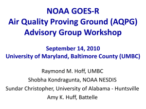 NOAA GOES-R Air Quality Proving Ground (AQPG) Advisory Group