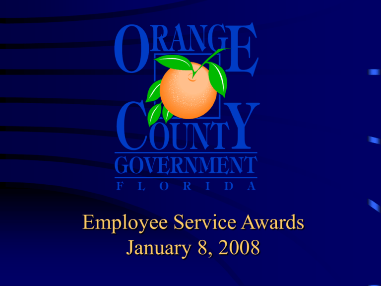 Employee Service Awards - Orange County Comptroller