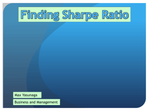 Finding Sharpe Ratio