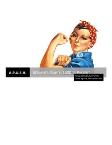 Women's Rights: 1600 to Present