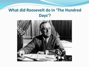 What did Roosevelt do in *The Hundred Days