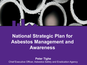 National Strategic Plan for Asbestos