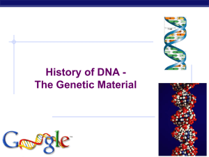 DNA History - Biology Junction