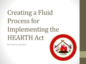 Creating a Fluid Process for Implementing the HEARTH Act