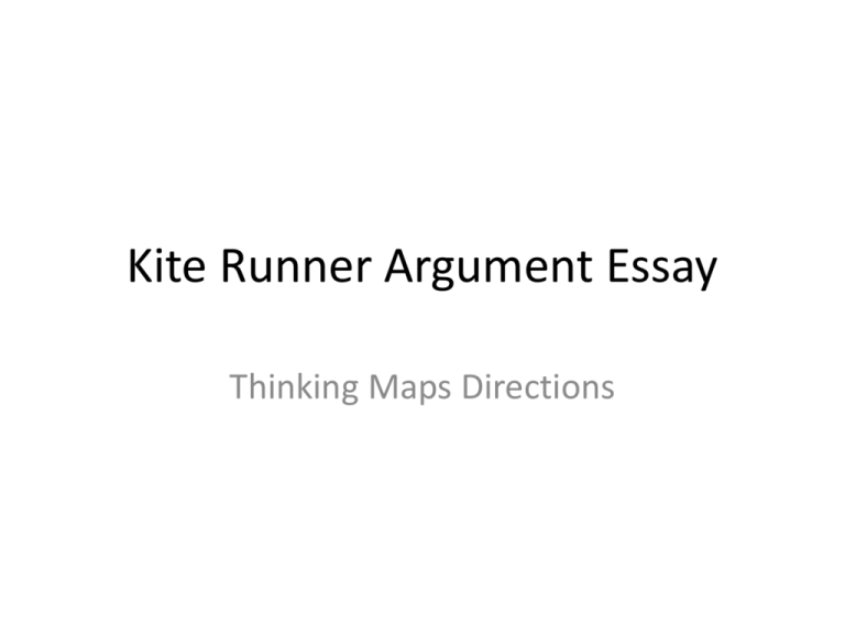 kite runner essay points