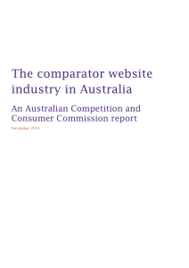 The comparator website industry in Australia