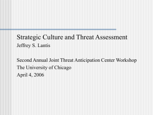 Strategic Culture and Threat Assessment