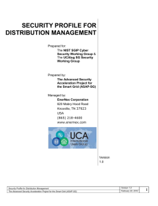 Security Profile for Distribution Management