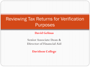 Reviewing Tax Returns for Verification Purposes