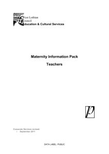 Maternity Information Pack (Teachers)