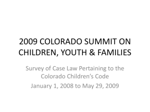 2009 Presentation-Survey of Case Law Pertaining to Colorado