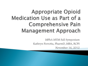 Opioid Management - Minnesota Pharmacists Association