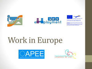 Work in Europe - IES Sant Vicent Ferrer
