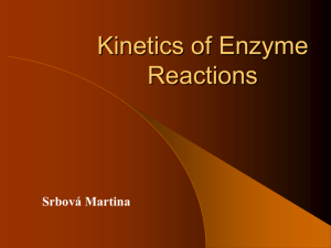 Kinetics of Enzyme Reactions