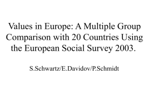 Values in Europe: A Multiple Group Comparison with 20 Countries