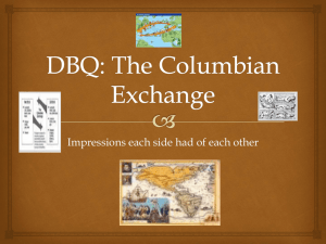 DBQ: The Columbian Exchange