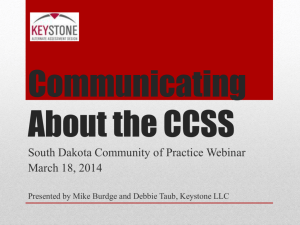 Advice on how to talk about the CCSS and CCCs