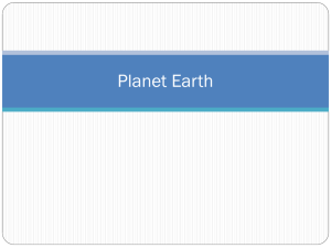 Planet Earth - Astronomy @ Walton High School