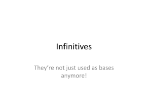 Infinitives - cathyeagle