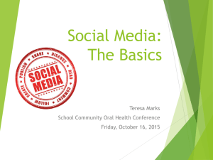 Social Media Basics - MUSOM Center For Rural Health Research