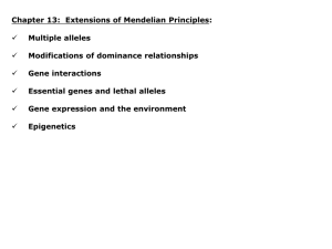 Extensions of Mendelian genetic principles