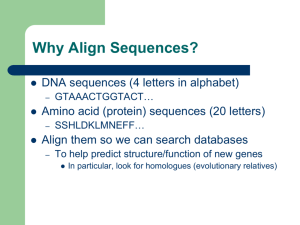 Lecture 3: Sequence Analysis