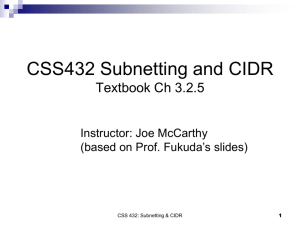 Subnetting & CIDR