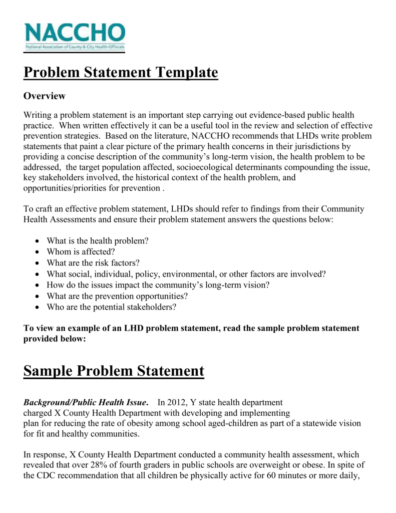 personal statement problem solving example
