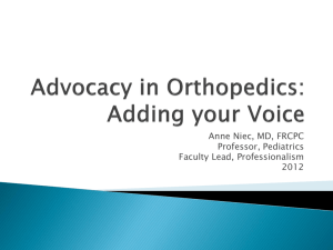 Advocacy in Orthopaedic