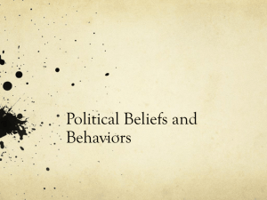 Political Beliefs and Behaviors