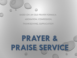 Prayer & Praise Service