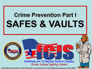 Crime Prevention Part I Safes 2009 (Rev 03-09)
