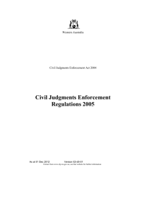 Civil Judgments Enforcement Regulations 2005