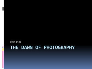 The dawn of photography - North Dakota State University