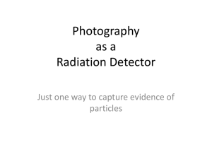 Photography as a radiation detector