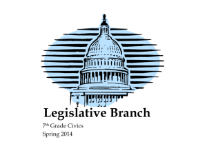 Legislative Branch Notes