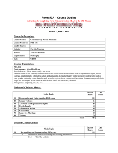 Form #3A – Course Outline Instructions for completing Form #3A are