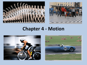 Chapter 4 - Motion