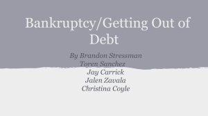 Bankruptcy/Getting Out of Debt