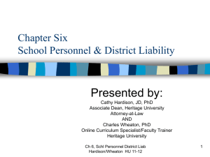 School Personal & District Liability - My Heritage