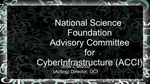 SC'09 presentation on ACCI cyberinfrastructure program SC'09