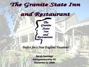 Granite Inn Business Plan Presentation