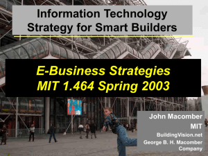 E-Business Strategies - MIT 1.464