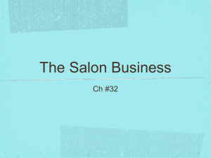 Ch #32 The Salon Business Power Point Notes Outline