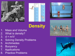 Density - Barnhill Homework