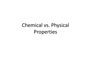 Chemical vs Physical Properties