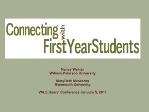 Connecting with First Year Students