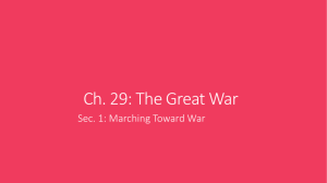 Ch. 29: The Great War - Bismarck Public Schools