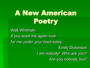 Walt Whitman and Emily Dickinson PowerPoint